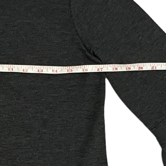 TIANA B. Gray Knit Dress Size S Ruffle Cuff Sleeves Quiet Luxury Minimalist Chic - Picture 5 of 10